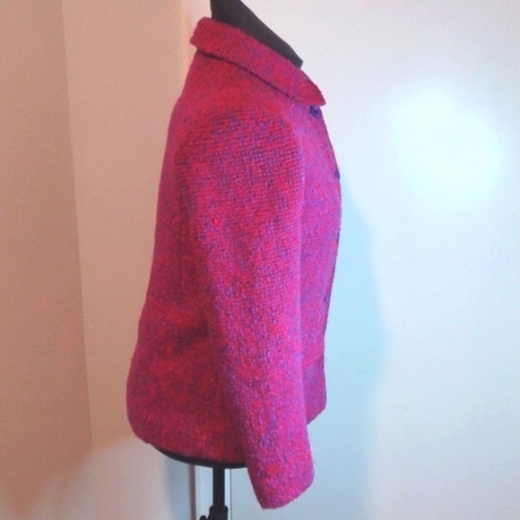 VTG Colette Modes Wool Confetti Boucle Blazer Size 12 - Picture 3 of 8
